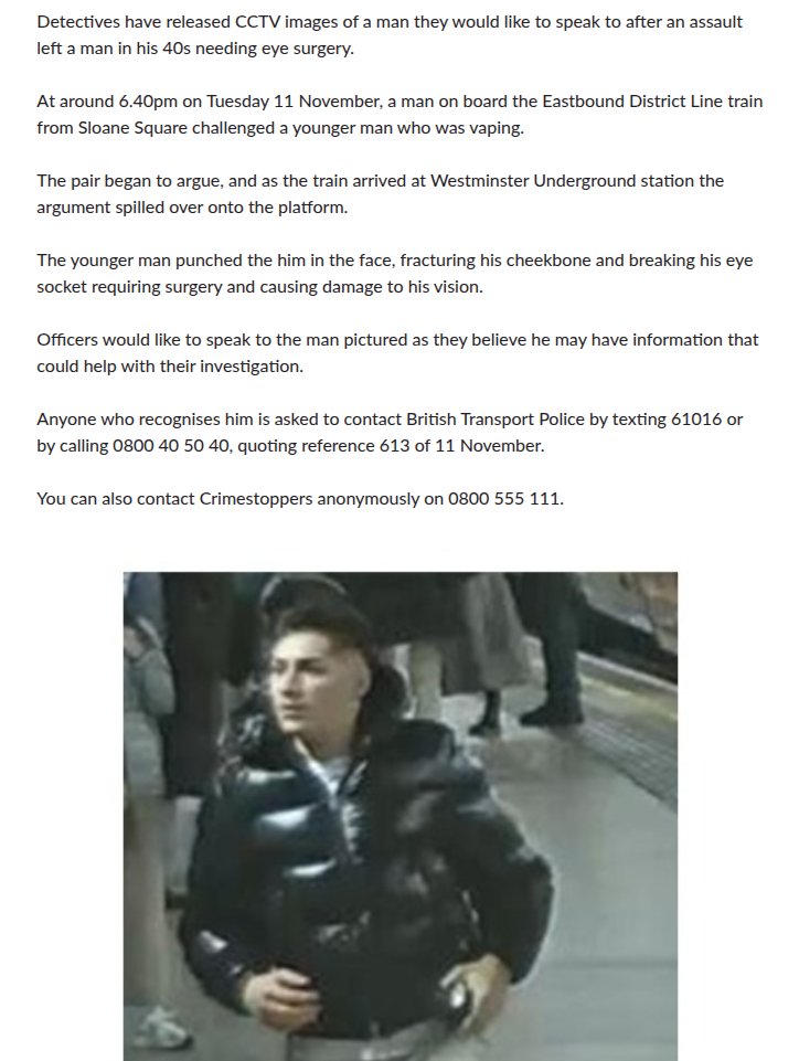 crochetjenny's tweet image. #SloaneSquare #Westminster    
btp.police.uk/news/btp/news/…