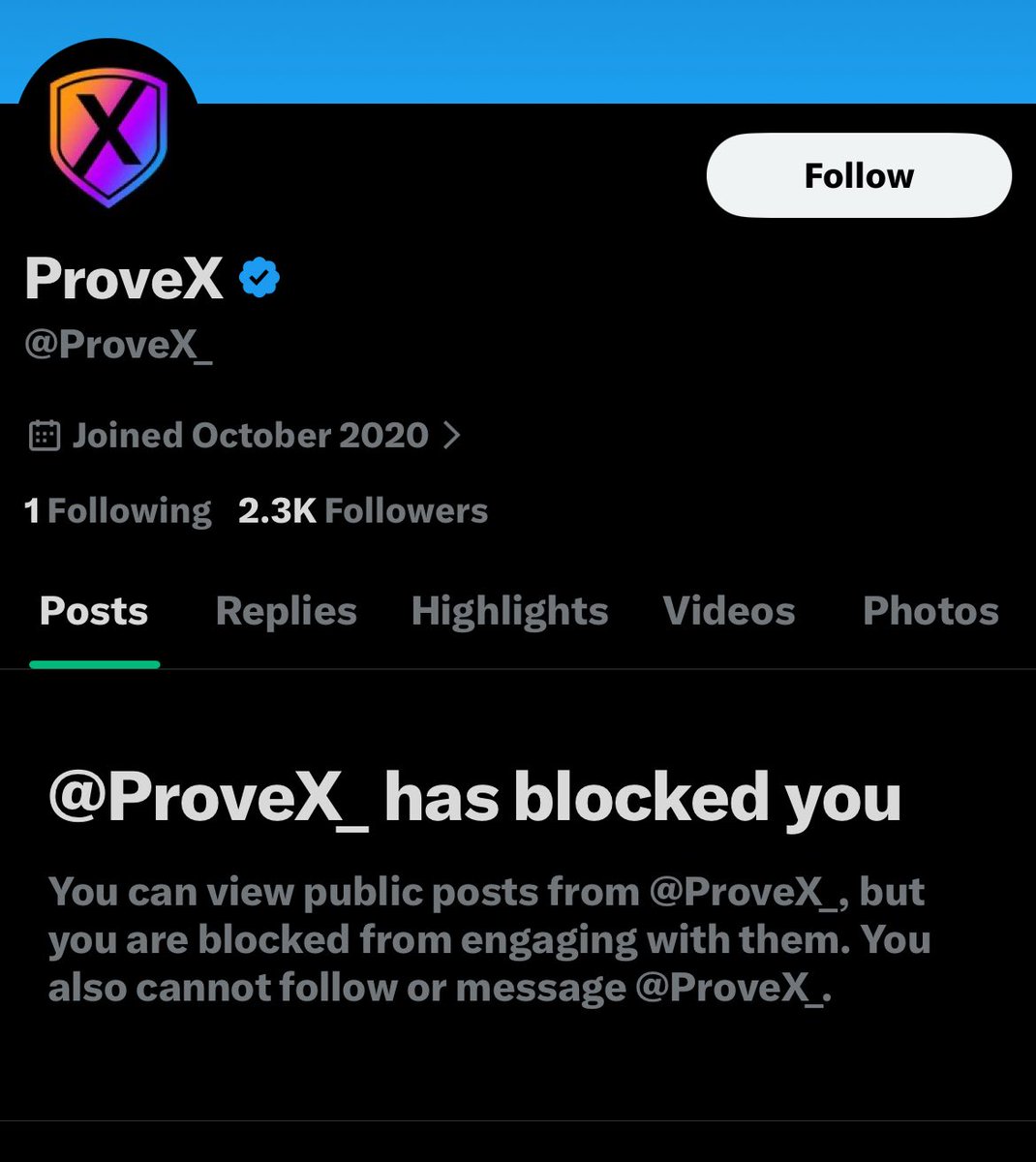 AWildSJ's tweet image. Over 2,000 people are still following the imposter ProveX account. Don’t get scammed y’all!