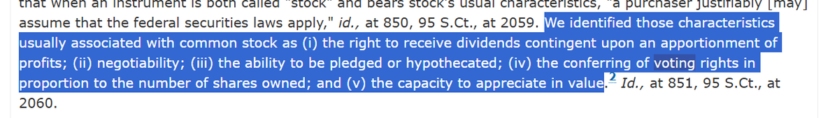 주식의 특성을 강조한 Forman 판결 발췌 스크린샷