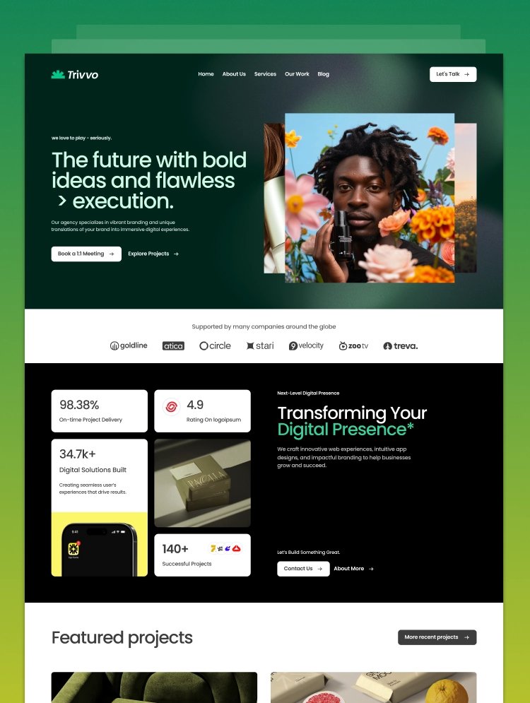 maheshflowcub's tweet image. Website design for creative agency studio. ✨