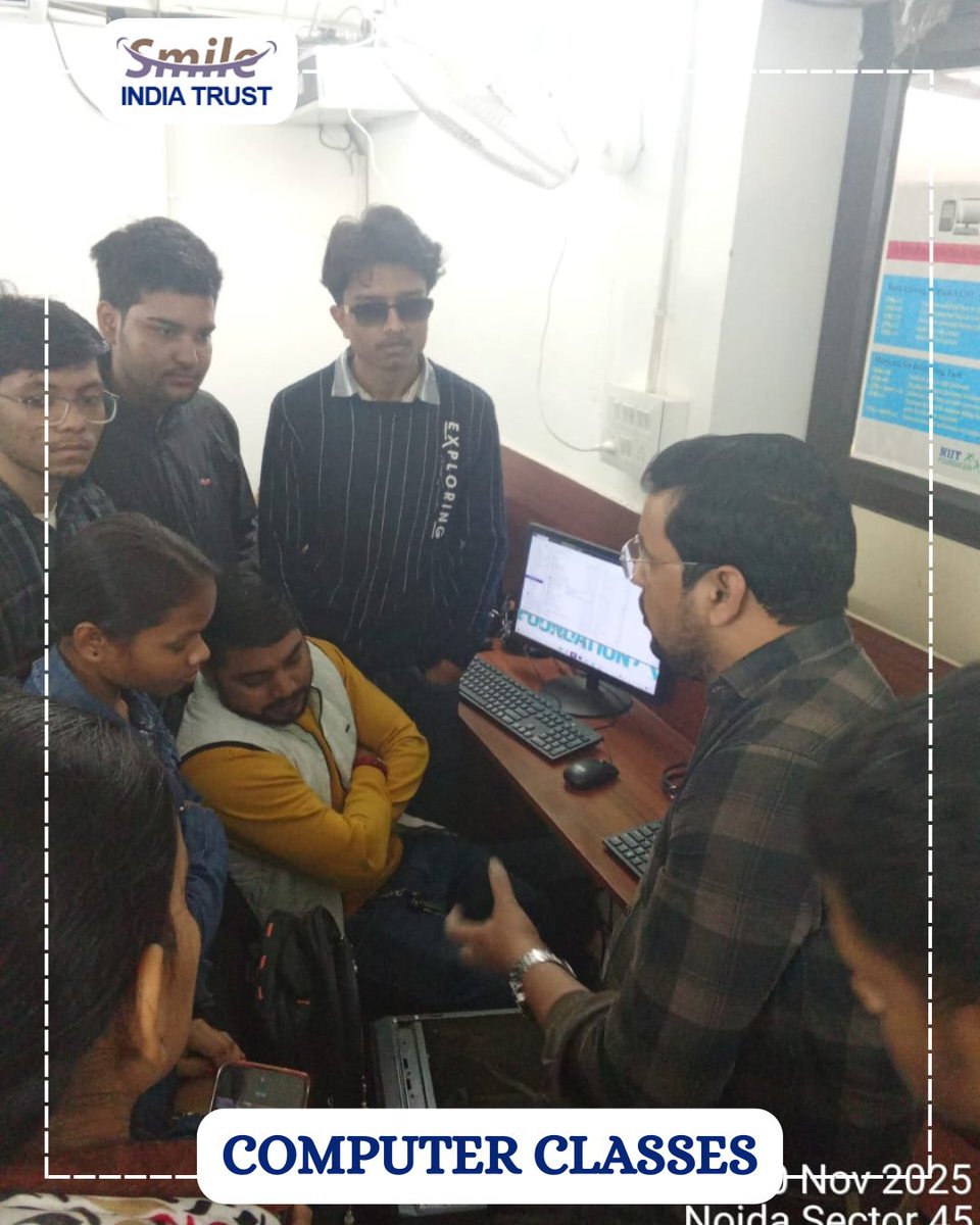 smileindiatrst's tweet image. At Smile India Trust, we are committed to empowering underprivileged youth 

#SmileIndiaTrust #ComputerClasses #DigitalSkills #EmpoweringYouth #EducationForAll #SkillDevelopment #NonProfitWork #CommunityImpact
