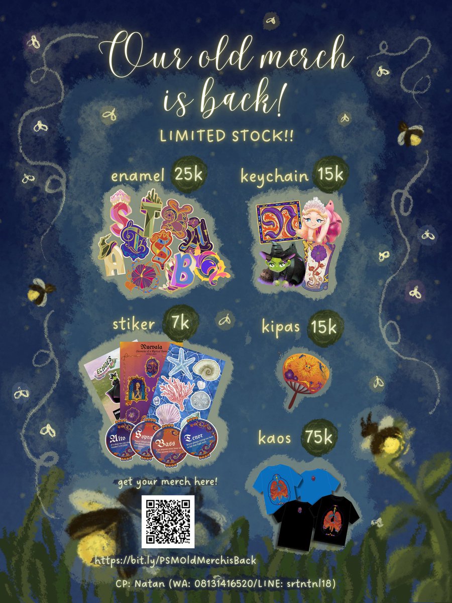 psmitb's tweet photo. 😆 Tor monitor ketua!
Cantabile 5.0 punya merch keren! 🤯🌟
Ada: Button, Keychain, Patch, Enamel, Sticker + old merch ⭐️

PO sekarang! 🔗 https://t.co/DhfkjFNFg4
Old merch super limited! 🔗 https://t.co/9GG4Gwq41k

🗓️ 18–22 Nov 2025
CP: Natan ’24 — srtntnl18 / 081314156520 https://t.co/CoFK6A3zzp