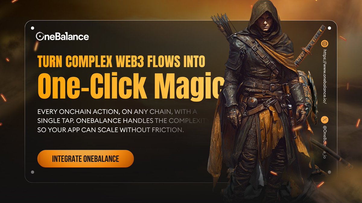 _CryptoNotes_'s tweet image. One-click on-chain. On any chain.

Payments, yield, swaps—you name it. The era of complex transactions is over.

@OneBalance_io absorb all the underlying complexity so your app can offer a seamless, powerful user journey. Stop building infrastructure, start building magic.