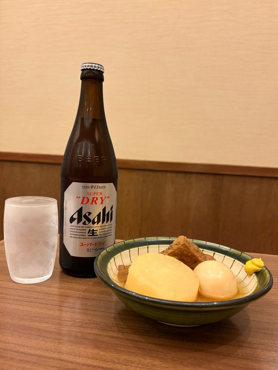 サウナの余韻が残る身体に、湯気立つおでんの香りは本当に染みる。

大根の優しい旨み、玉子のまろやかさ、厚揚げのコク。

そこへ、キンキンのビールを流し込めば、今日一日の疲れがふっと軽くなる。

サウナ🔥×ビール🍺×おでん🍢
これだけで最高の華金に✨

ぜひ、本日はサウナイーグルへ！🦅