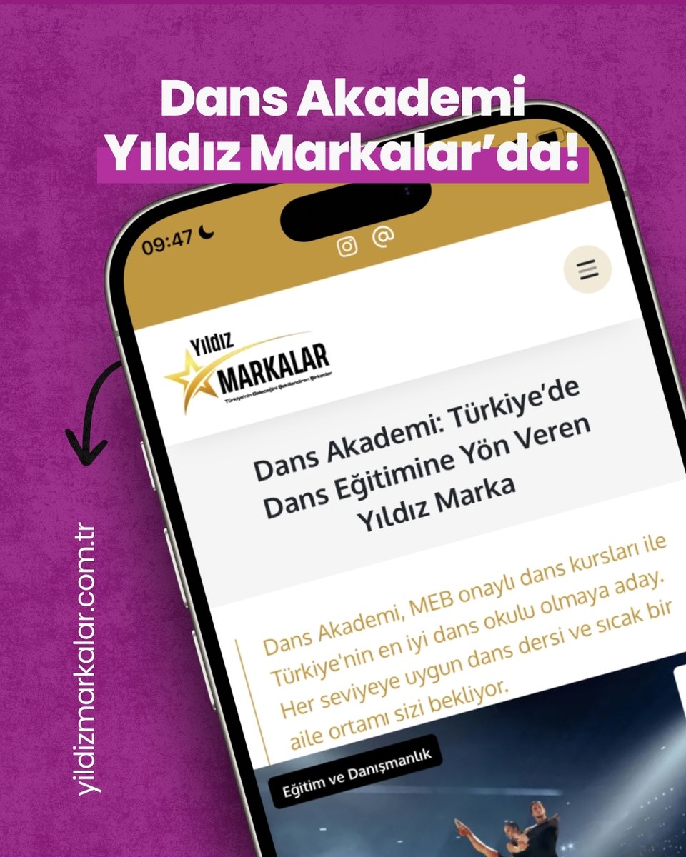 🎉 Bugün “Dans Akademi” olarak Yıldız Markalar sayfasındayız!

👉 Detayları okumak için: yildizmarkalar.com.tr/egitim-ve-dani…

#dansakademi #yıldızmarkalar #danskeğitimi #sahnenedasvarış #ilhamverenmarka