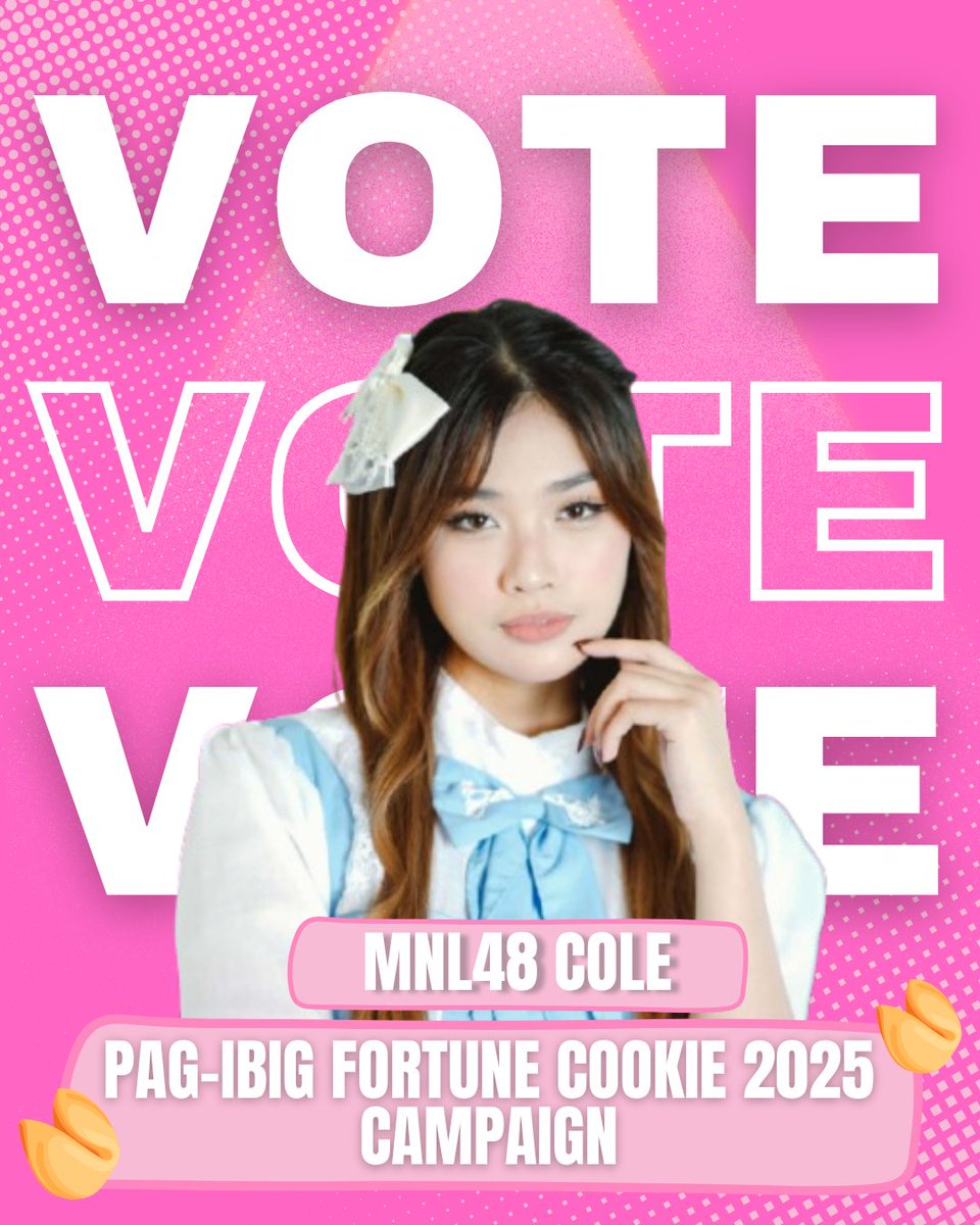 TNC_ofc's tweet photo. ✨ VOTE COLE (MNL48/QUADLIPS) untuk MNL48 Fortune Cookie 2025!
Cole selalu tampil konsisten dan penuh dedikasi. Dukungan kalian sangat berarti. 💙
Link di bawah ⬇️
https://t.co/wlbz2mddvS

#MNL48Cole #MNL48 #Quadlips #ColeQUADLIPS 
#JKT48 https://t.co/t55kgCrR6a