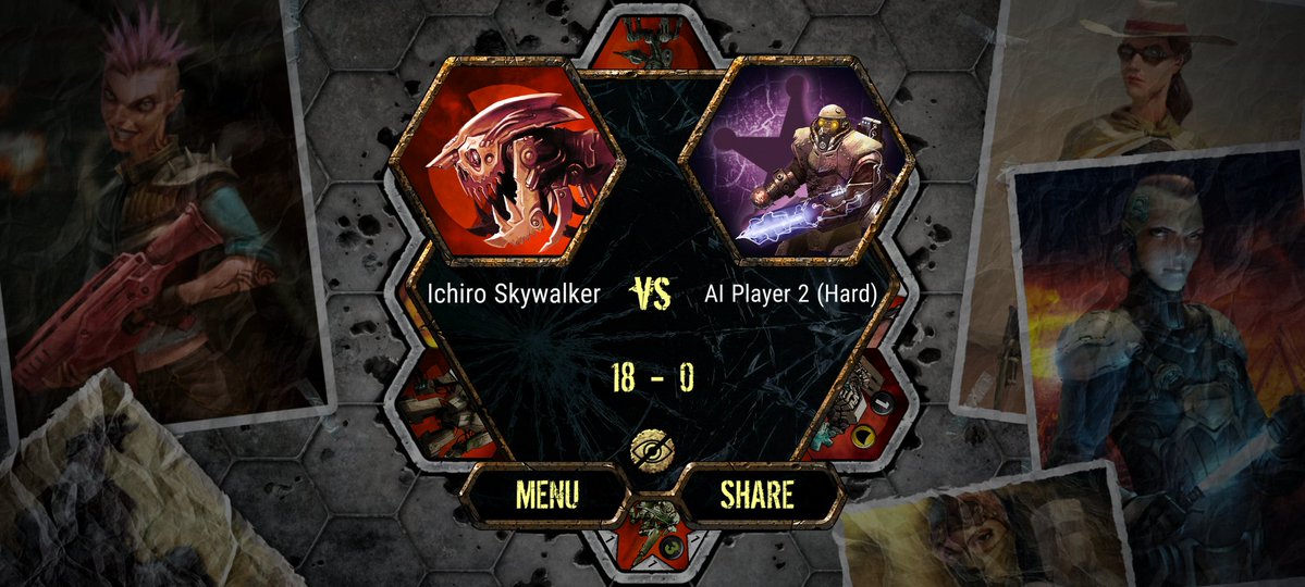 IchiroSkywalker's tweet image. #NeuroshimaHex 
Gonna start trashing them, lol

#neuroshima_hex #turnbasedstrategy #Boardgame #strategy #PortalGames #strategygame #screenshot