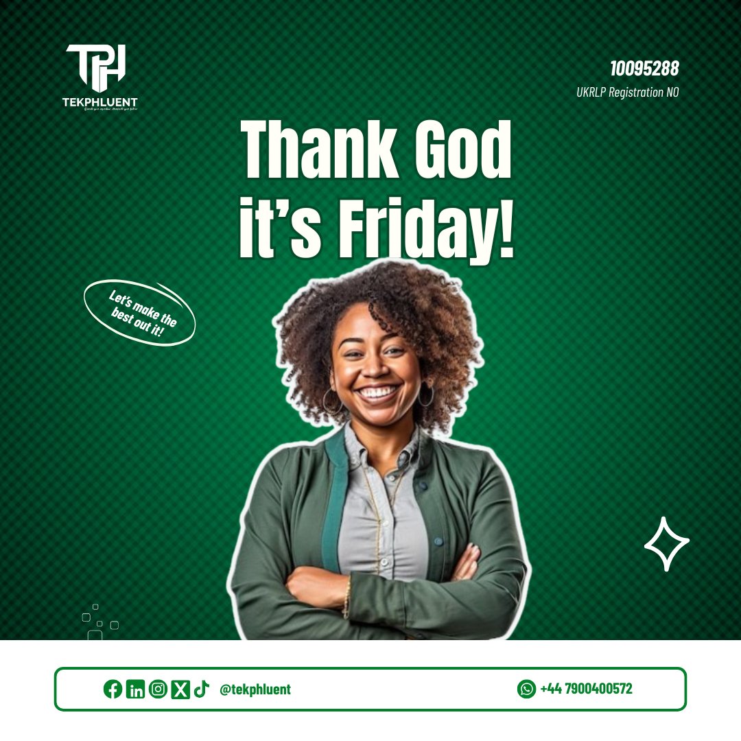 It is Friday. A perfect time to pause, smile and enjoy the little wins. Thank God it is Friday.

Scout Kwara CLIVE LEWIS Jofra Tinubu Ollie Pope Scotland #Tekphluent #TechJourney