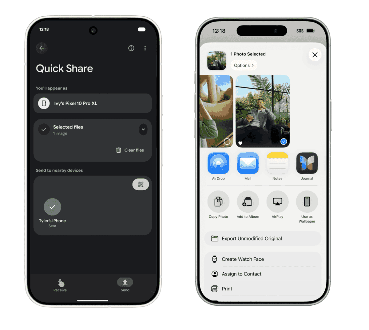 gogiinc's tweet image. Android and iPhone finally sharing files like civilized adults? Pixel 10 just brokered the peace treaty. 

Quick Share + AirDrop now works… which means no more “Send it on WhatsApp, bro.” Truly the end of an era.

#Pixel10 #QuickShare #AirDrop #AndroidVsApple #TechNews…