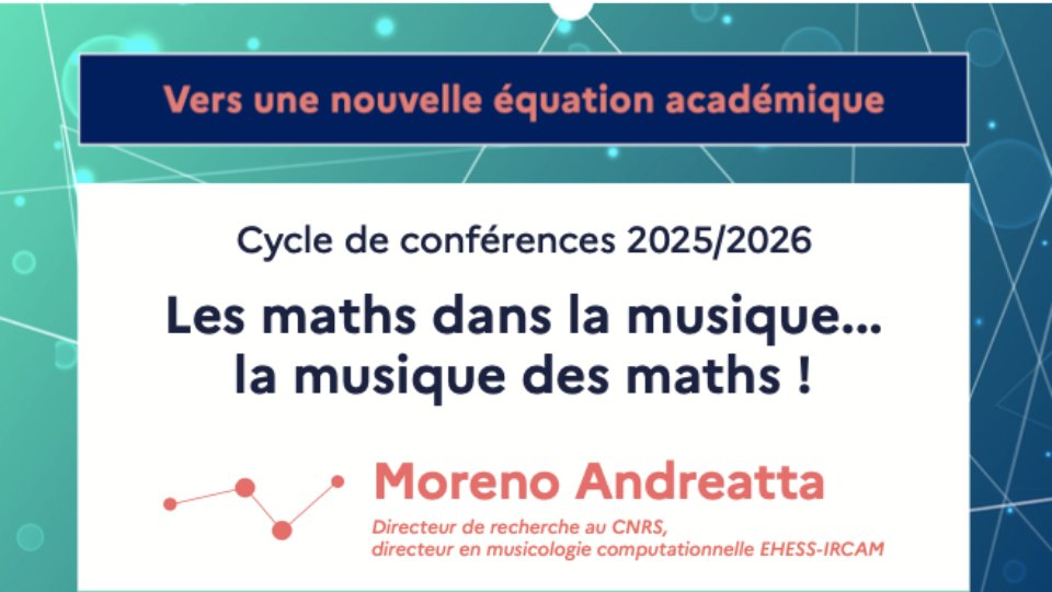 eduscol_maths's tweet image. L&apos; @AcCreteil vous invite à assister à une conférence de Moreno Andreatta sur les maths et la #musique, le mercredi 10/12/2025 de 13h30 à 16h30.
💻: maths.ac-creteil.fr/spip.php?artic…
🎧Pour aller plus loin, sur @franceinter : radiofrance.fr/francemusique/…
@Ircam @INSMI_CNRS @eduscol_edmus