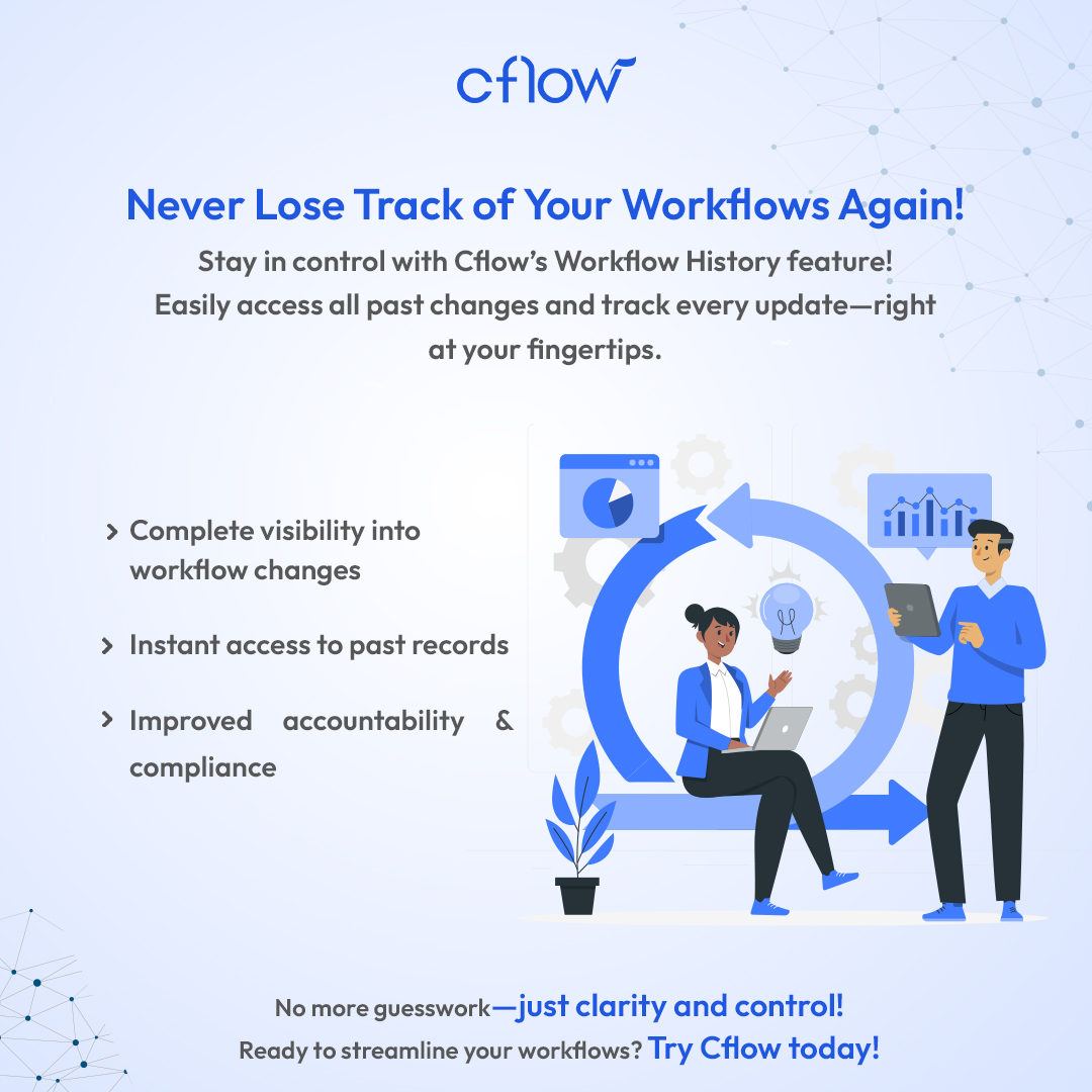cflowapps's tweet image. 𝗡𝗲𝘃𝗲𝗿 𝗹𝗼𝘀𝗲 𝘁𝗿𝗮𝗰𝗸 𝗼𝗳 𝘆𝗼𝘂𝗿 𝘄𝗼𝗿𝗸𝗳𝗹𝗼𝘄𝘀 𝗮𝗴𝗮𝗶𝗻.

Full visibility. Instant records. Stronger compliance.
Cflow keeps every workflow update within reach.

👉Demo: tinyurl.com/7ea7z2ne

#WorkflowAutomation #NoCodeAutomation #WorkManagement #Cflow