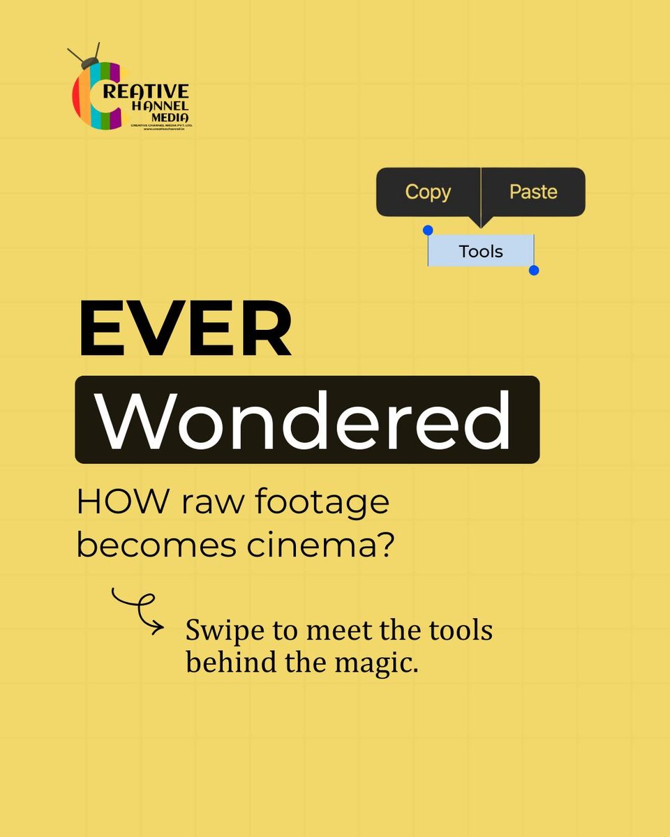 Creat_Channel's tweet image. What turns raw footage into cinematic magic?

The real work begins long after the camera stops rolling.
Swipe to uncover the silent heroes of post-production.

#CreativeChannelMedia #EditorLife #FilmmakingProcess #PostProduction #CinematicEdits #BehindTheScenes 

(1)