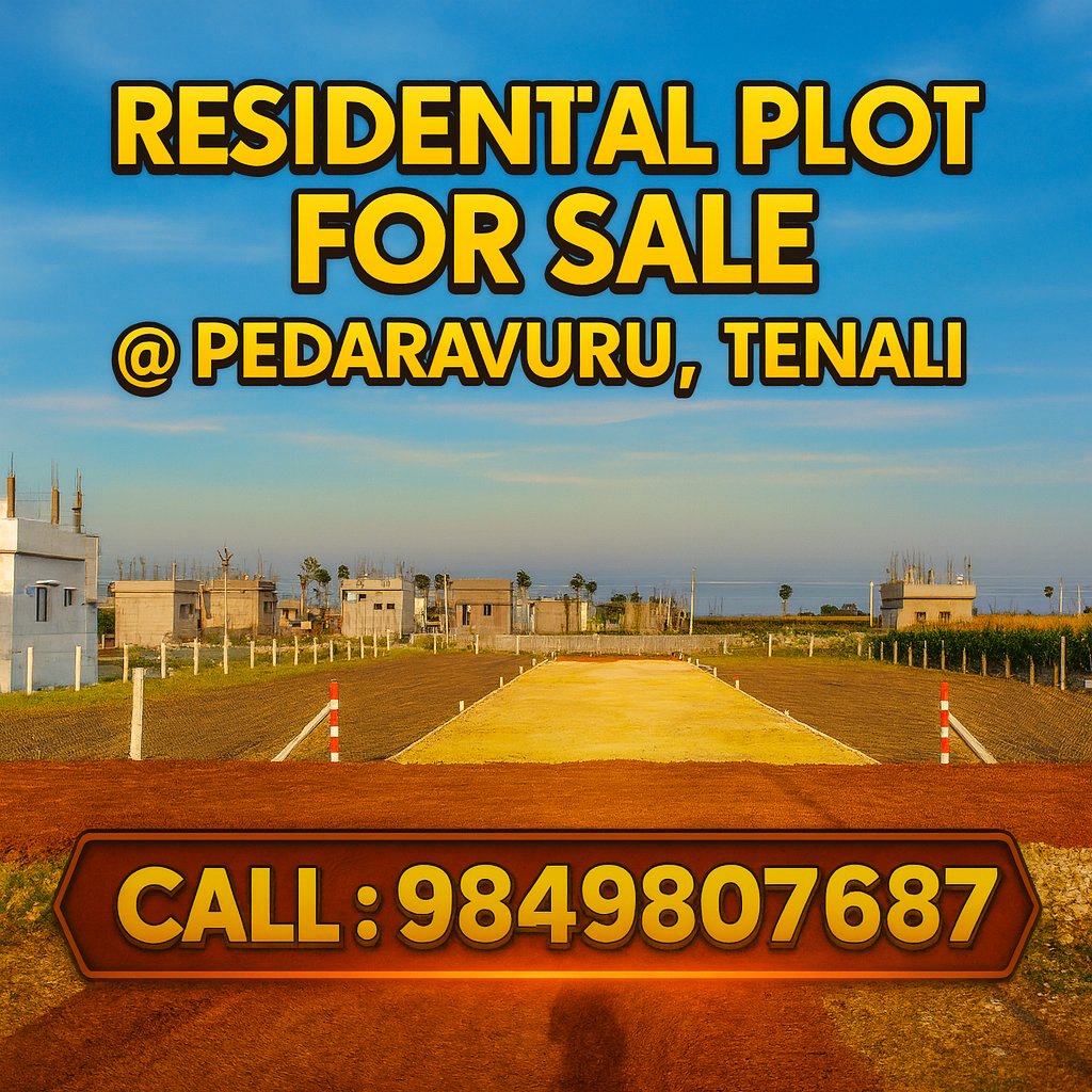 udayis22's tweet photo. Residential Plot for Sale – Pedaravuru, Tenali!
Perfect for your dream home or a smart investment. Fast-developing area, peaceful surroundings & great connectivity.
📞 : 9849807687
#Tenali #Pedaravuru #RealEstate #LandForSale
#AndhraPradesh #APRealEstate #PropertyInvestment https://t.co/1aQ9rvCZG5