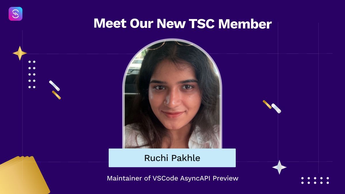 AsyncAPISpec's tweet image. It&apos;s Friday🚀

And there&apos;s no better way to celebrate than by welcoming Ruchi Pakhle as the newest member of the AsyncAPI Technical Steering Committee (TSC)! 🎉 

We&apos;re thrilled to have her on board as we continue to evolve and strengthen the project. 

– Thulie