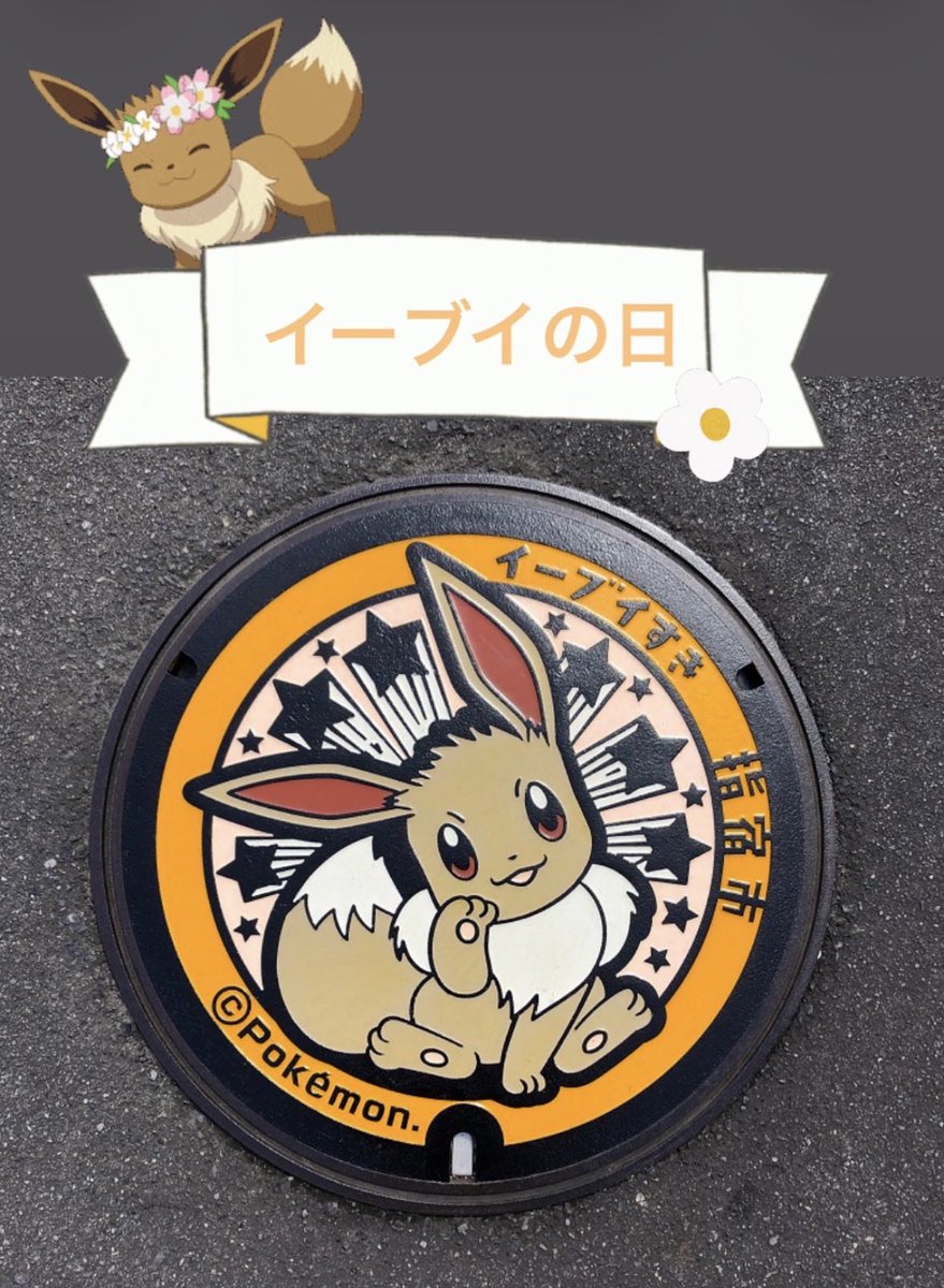 ポケモン イーブイ ポケふた ポケモンマンホール『ポケふた』