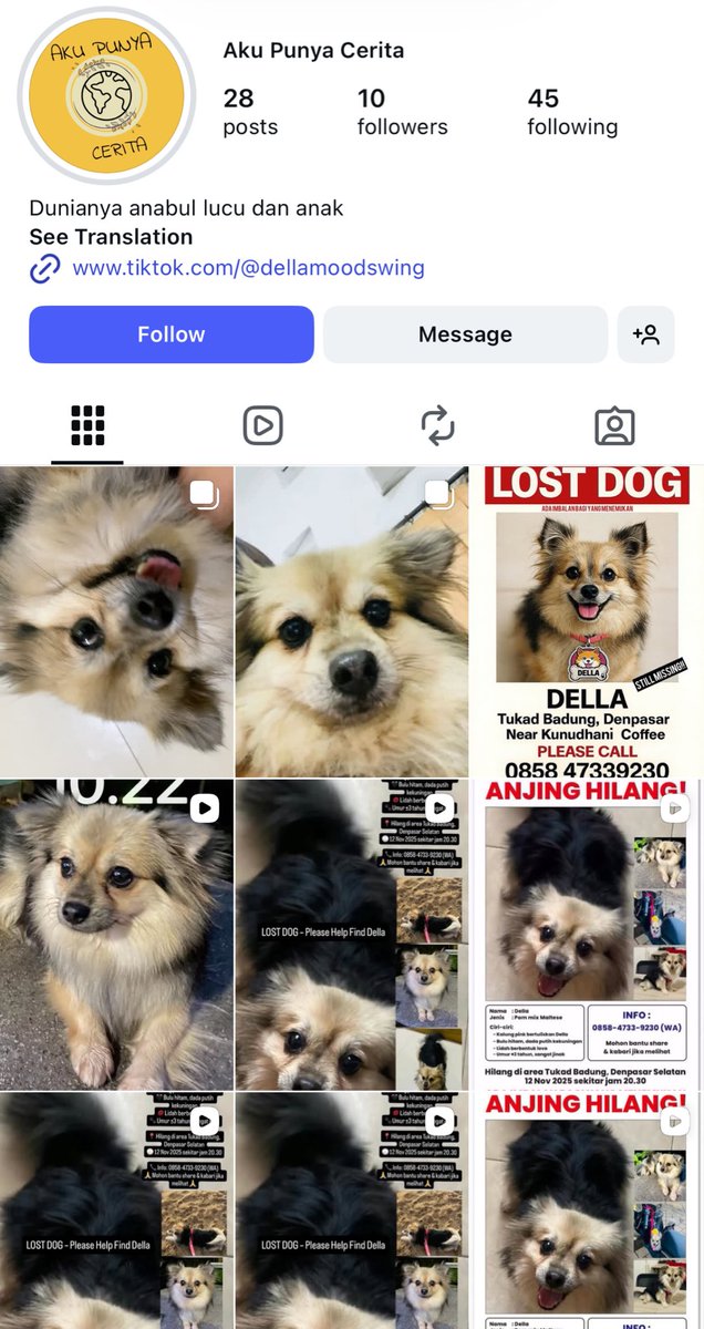 Kasihan😢, dia beneran kehilangan bgt, ig nya isinya beginian semua.

*bantuin repost prens, semoga cepet ketemu

📍bali