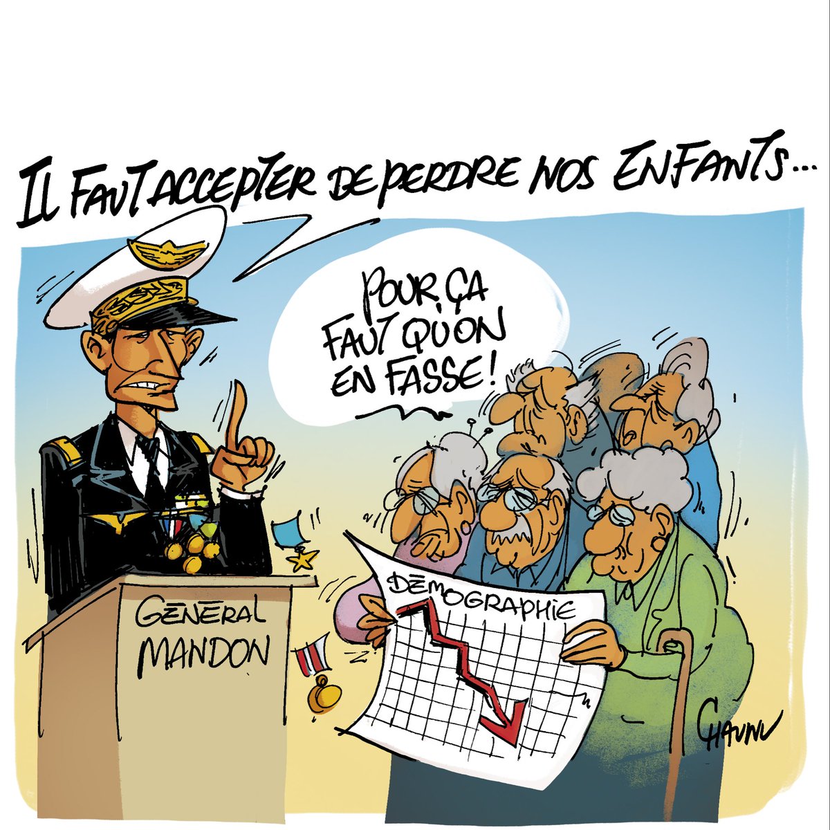 ✏️ dessin du jour pour <a href="/_lunion/">L'union</a> : polémique autour d’une phrase du général Fabien Mandon #congresdesmaires #amf <a href="/l_amf/">AMF | Association des maires de France</a> #actu