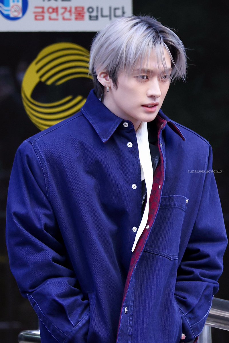 Leeknow coming out of music bank recording wearing a $3,453 gucci jacket… yeah