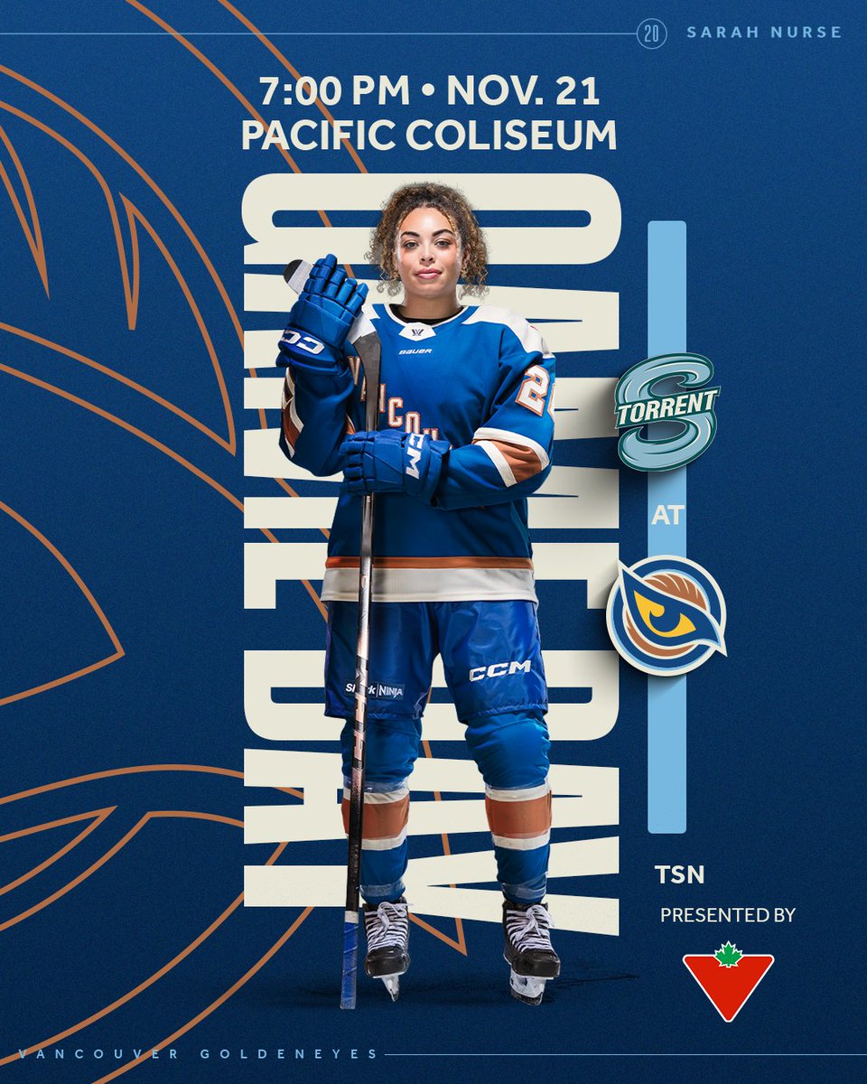 PWHL__Vancouver's tweet image. For the first time ever - IT&apos;S A VANCOUVER GOLDENEYES GAME DAY 🤩 

⏰: 7:00pm PT 
📺: TSN 
Presented by @CanadianTire