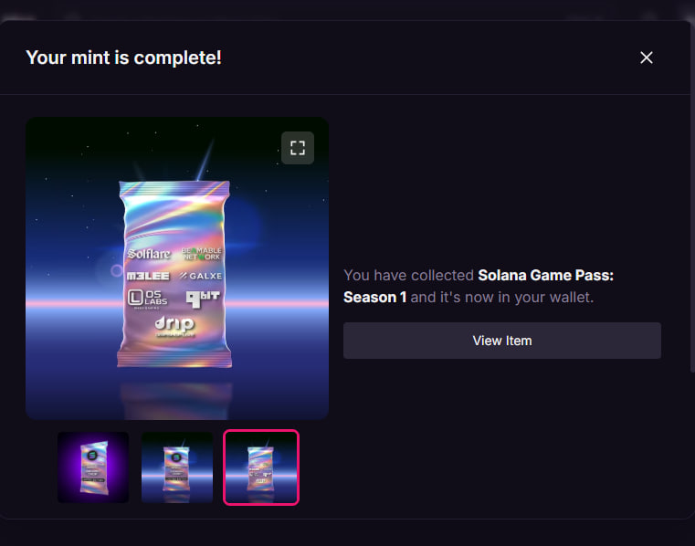 Have you mint NFT Game Pass SEASON 1 from Solana Gaming <a href="/solanagaming/">Solana Gaming</a>  ? I have minted 1 for $2 on Solana. 
You can mint now and still live on magic eden : magiceden.io/launchpad/sola…
Good luck