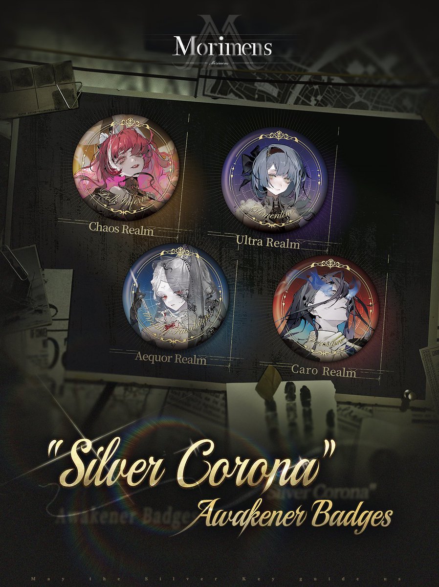 Morimens┊"Silver Corona" Awakener Badges Launching Soon! Share for Merchandise Giveaway!

⭐Launch Date: November 30, 2025, 2:00 PM (14:00) UTC+8

⭐Available in our official store at: tinyurl.com/MORIMENSSHOP

⭐The full collection features 54 Awakener badge designs. Each design