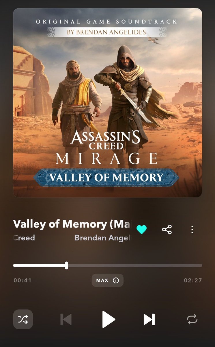 ClaudioACSy's tweet image. Once again, @B_Angelides offers us absolutely breathtaking soundscapes with #ValleyOfMemory 😍😍😍😍
His ability to capture emotion through music is truly extraordinary ❤️❤️❤️
I deeply hope he will continue to create wonders for my beloved franchise 🙏❤️
#AssassinsCreedMirage