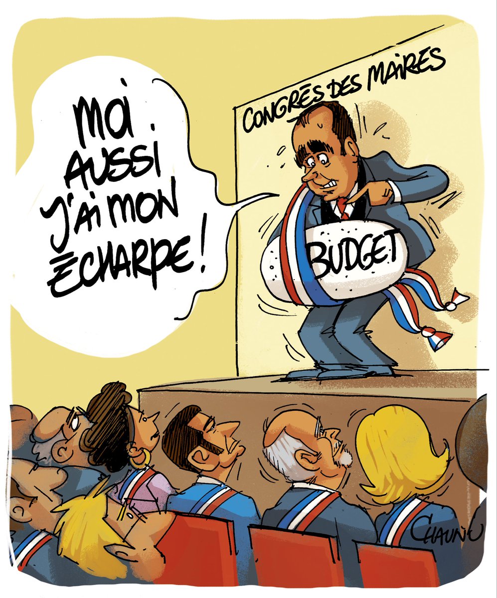 ✏️ #dessindujour pour @ouestfrance #lecornu #congresdesmaires <a href="/davidlisnard/">David Lisnard</a> <a href="/l_amf/">AMF | Association des maires de France</a>