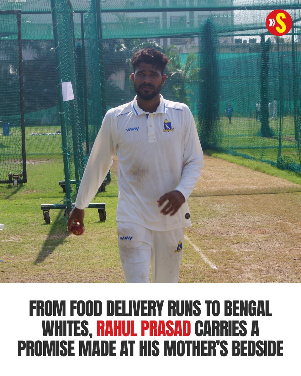 A 17-year-old Rahul Prasad had to balance being a delivery executive and training after the untimely passing of his mother put his family under financial stress. Now 21, he has made his senior State debut for Bengal after topping the age-group cricket charts.

✍️ <a href="/SantadeepDey/">Santadeep Dey</a>