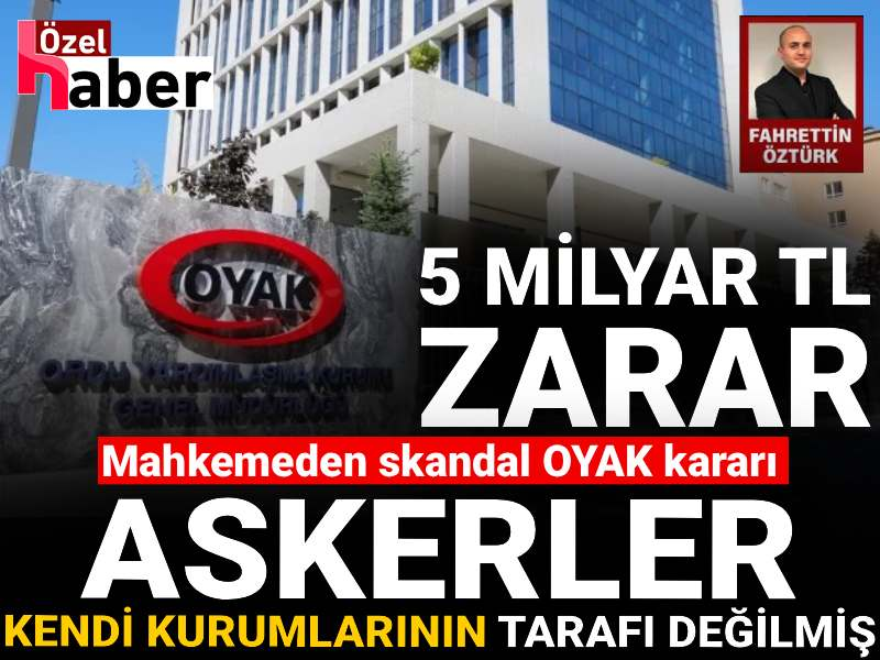 🔴 MAHKEMEDEN SKANDAL OYAK KARARI

▪️ OYAK Çimento Fabrikaları AŞ’nin yüzde 60 hissesinin yüzde 20’si piyasa değerinin altında satıldı

▪️ 5 milyon TL zarar meydana geldi! 

▪️ Mahkeme, askerlerin 'taraf ehliyeti olmadığına' karar vererek davayı reddetti 

✒️ Haber: Fahrettin