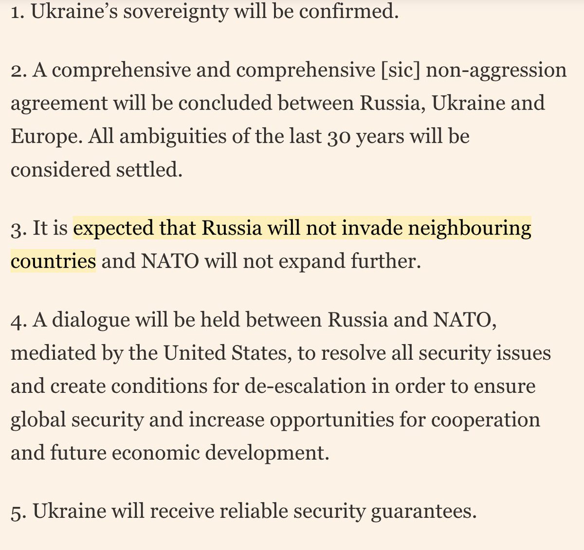 lukOlejnik's tweet image. About the 28-point USA-Russia plan for Ukraine, what does it even mean &quot;All ambiguities of the last 30 years will be considered settled&quot;? How do you &quot;settle&quot; &quot;30 years ambiguities&quot; in a single textual point? 🤡 Ambitious.

29. To strengthen the “peace guarantees,” the memorandum…