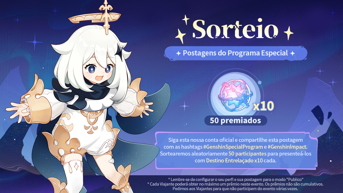 BRGenshinImpact's tweet image. #GenshinImpact #GenshinSpecialProgram
Viajante, o Programa Especial da Versão "Luna III" está para começar em 2 horas!

Transmissão no dia 21/11/2025 às 09:00 (UTC-3) &amp;gt;&amp;gt;&amp;gt;
Twitch: hoyo.link/CTEpafQTZ
YouTube: hoyo.link/5MOeFCAL

Também preparamos um evento de sorteio para…