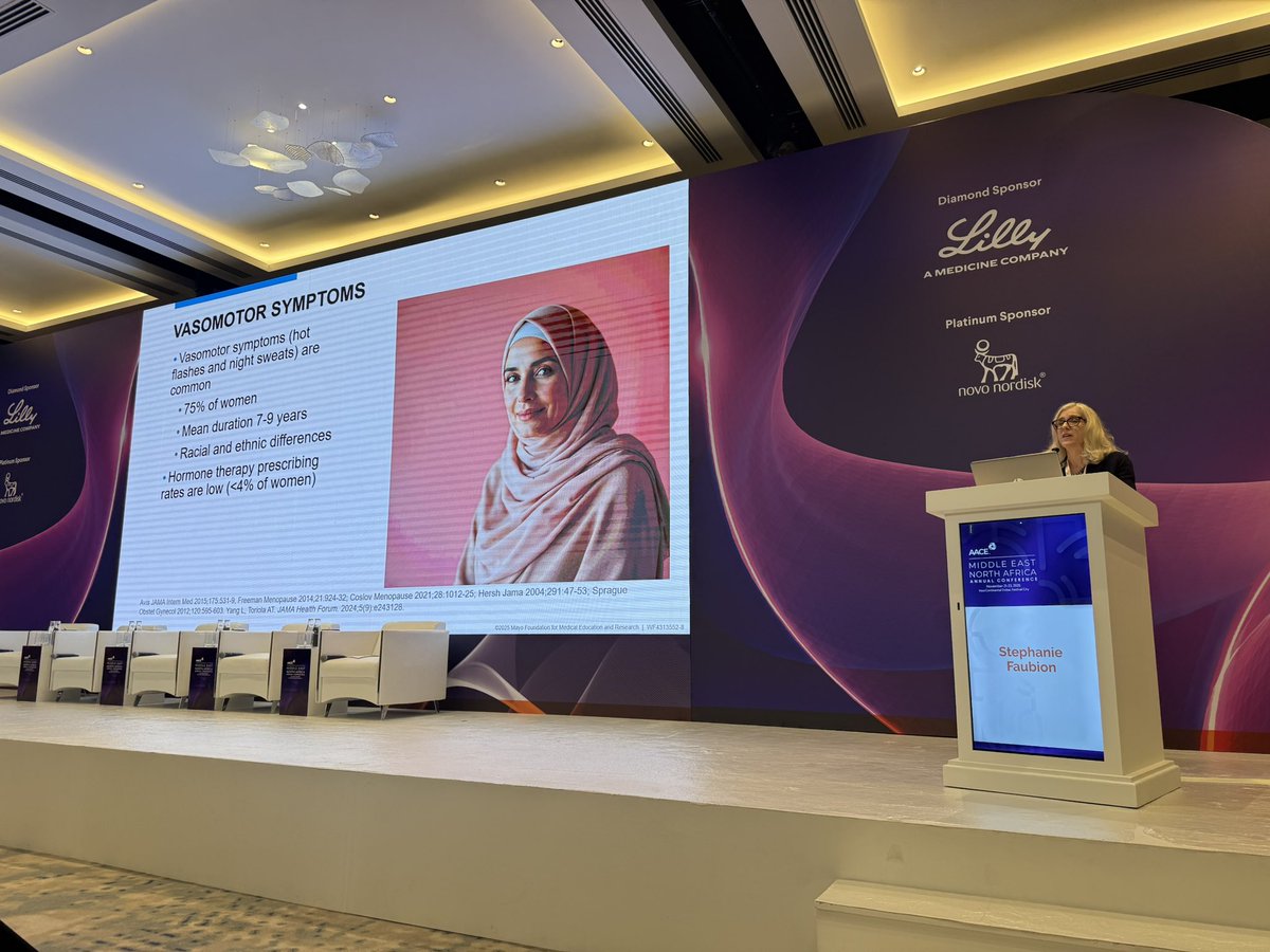 SarahNadeemMD's tweet image. In depth symposium- @AACEMENA Excellent discussion on Menopause hormone therapy by Dr Stephanie Faubion @mayoclinic  @sfeirjad @TheAACE @MenopaOrg #menopause #dubai #endotwitter