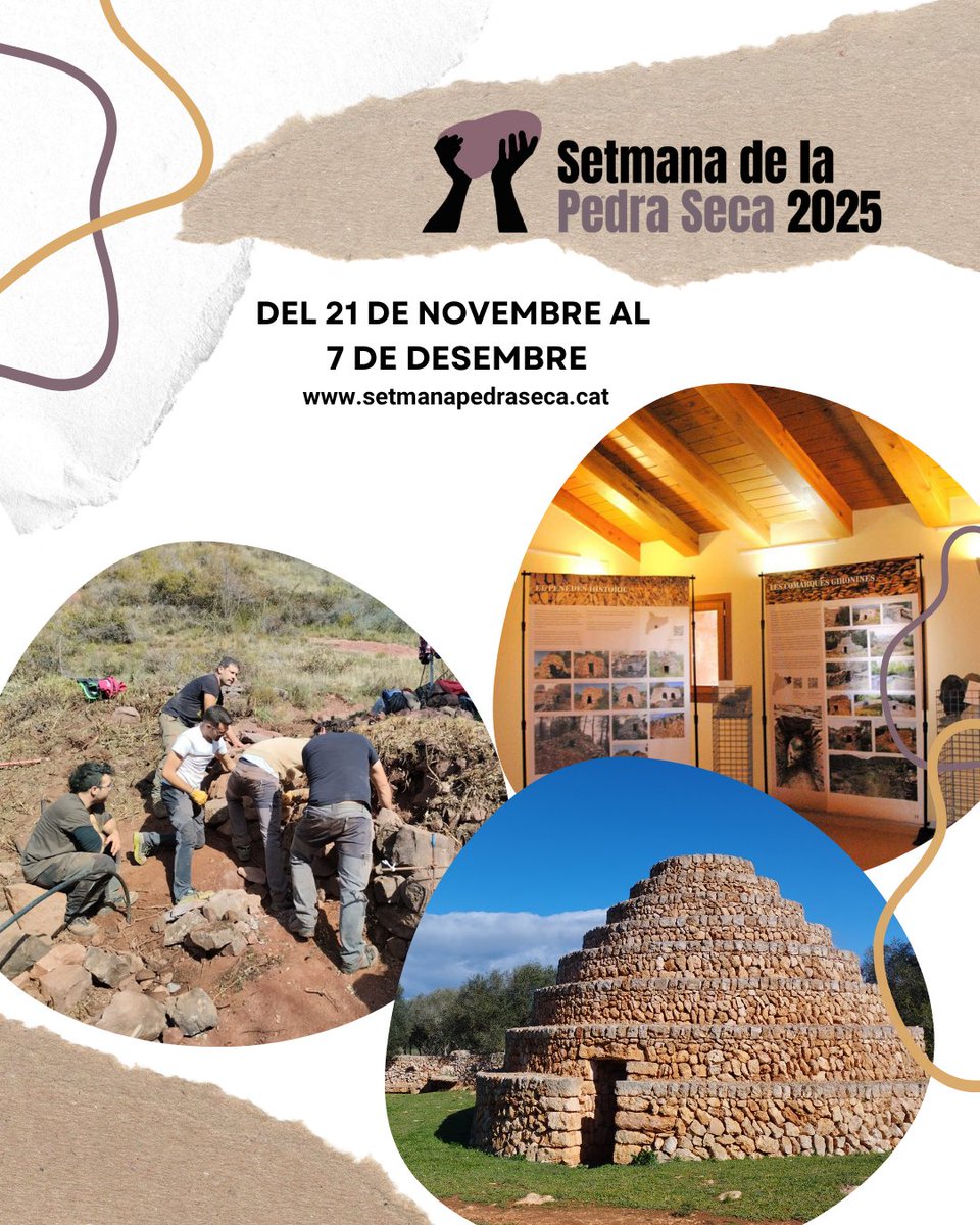 SetmPedraSeca's tweet image. 🟣Vols aprendre a pujar un marge de #PedraSeca?
🟣Et ve de gust una ruta per descobrir cabanes i barraques?
🟣T&apos;interessa assistir a una jornada tècnica?

A la #SetmanaPedraSeca25 que arrenca avui tenim ➕ de 9⃣0⃣ propostes per tu!
👇
setmanapedraseca.cat

#Cultura #Patrimoni