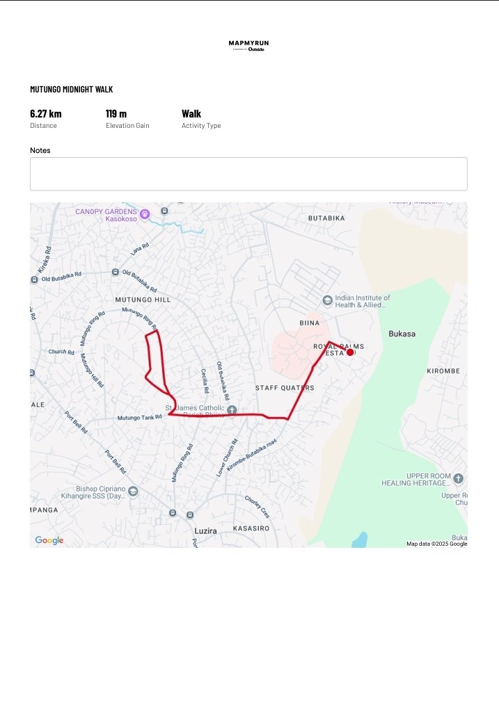 <a href="/rkabushenga/">Snr. Cde. Robert Kabushenga</a> <a href="/mutungomadbus/">The Mutungo Madbus</a> <a href="/Mighty_Rides/">MightyRides</a> # MidnightRun Routes:
🔴5 km Walk: 6.27 km | "119" Elevation Gain.
🟡10 km Run: 10.27 km | "162" m Elevation Gain.
🟢 km Challenge: 22.27 km | "252" m
Elevation Gain.