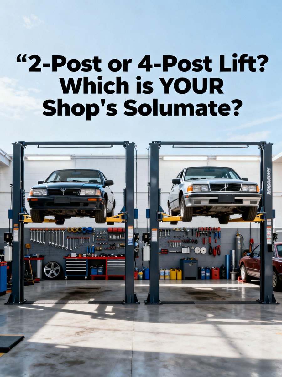 BravoEquipment_'s tweet image. 2-Post or 4-Post? Your perfect lift:

🚗 Cars = 2-Post
🛻 Trucks = 4-Post
🔧 Repairs = 2-Post
🛞 Storage = 4-Post

Space saver = 2-Post
Space maker = 4-Post
Upgrade your shop with Auto Hydra 👇
hotlink.plus/a/Gt6K7t

#CarLift #GarageGoals #MechanicLife