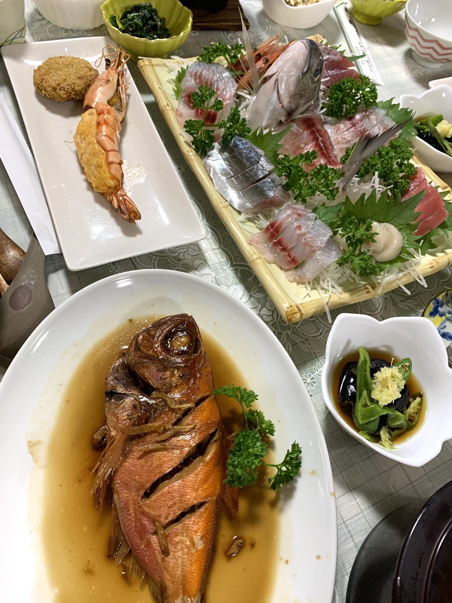 myao_my1's tweet image. #charmyごはん 

宿の夕食でお疲れ様です🐟美味しい

#高市やめろ