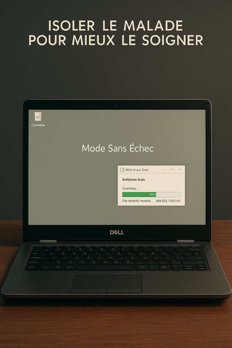 loi200812's tweet image. 9/16
Si l&apos;infection persiste, le mode &quot;sans échec&quot; de votre ordinateur peut aider. Il démarre le système avec le strict minimum, empêchant souvent le malware de se lancer. Vous pouvez alors plus facilement lancer un scan ou désinstaller le programme coupable. #SafeMode