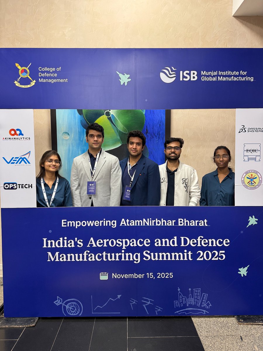 OpstechHQ's tweet image. Proud to sponsor “India’s #Aerospace &amp;amp; #Defence Manufacturing Summit” 🇮🇳 at @ISBedu Hyderabad.

Showcased @OpstechHQ AI &amp;amp; IoT MES for real-time shop-floor insights &amp;amp; predictive quality. Great to engage with leaders shaping the future of manufacturing.

#Opstech #AtmanirbharBharat