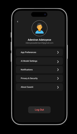 Adetoyese_10's tweet photo. #UIUX #UXDesign #UIDesign #ProductDesign #DesignInspiration #FigmaDesign #AIUX #AIInterface #ChatUI #DesignForAI  #DesignChallenge #WeeklyDesign #DesignerCommunity #DarkModeUI #MinimalDesign #ModernInterface EaseAI Design-a fast, intuitive AI assistant app. Your thought👇 #EaseAi https://t.co/JbMnPpFac7