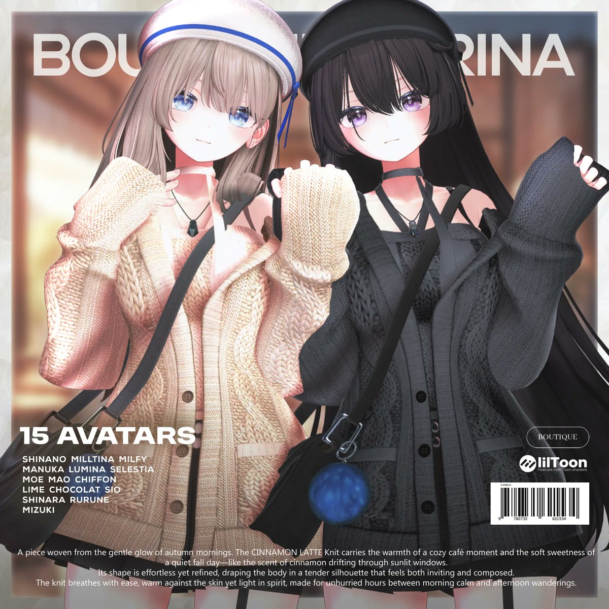 BOUTIQUE_SERINA's tweet image. 💖 Cinnamon Latte Knit 発売＆RTキャンペーン  

✨ 新作発売！ 
ふんわりボリューミーなニットで、極上の肌触り♡
今年の秋冬コーデはこれで完璧です❄️

🔗 商品ページ 
boutiqueserina.booth.pm/items/7665780 

🎁 RTキャンペーン
❶ 本アカウントをフォロー
❷ このツイートをRT＆いいね…
