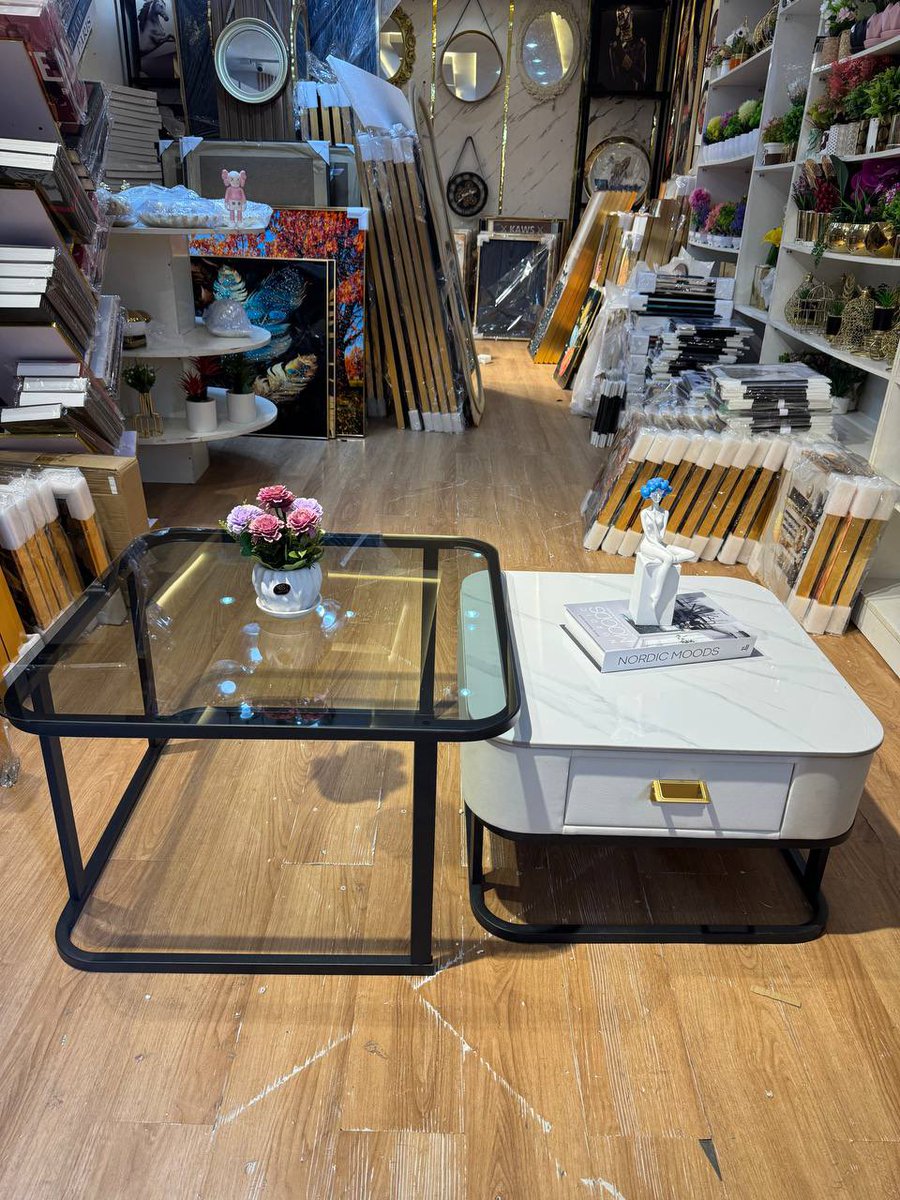 Enioluwanimii's tweet image. Back in stock 
Luxury marble glass center table 
2 in 1 stylish  marble center table 
This stunning marble center table adds a touch of modern sophistication to any living space,built to last 
elevating your home decor. 
Price ;N190,000

please repost 🩷