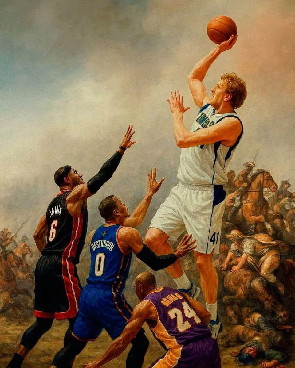 Hoopss's tweet image. Dirk had the hardest path to a championship in 2011. I don’t even think it’s close.
