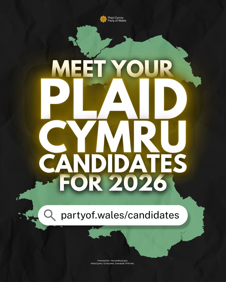 Meet your Plaid Cymru candidates for 2026. 🏴󠁧󠁢󠁷󠁬󠁳󠁿

Standing in every constituency across Wales - candidates who care deeply about the needs of their communities ✊

Find your candidate ➡️ partyof.wales/candidates