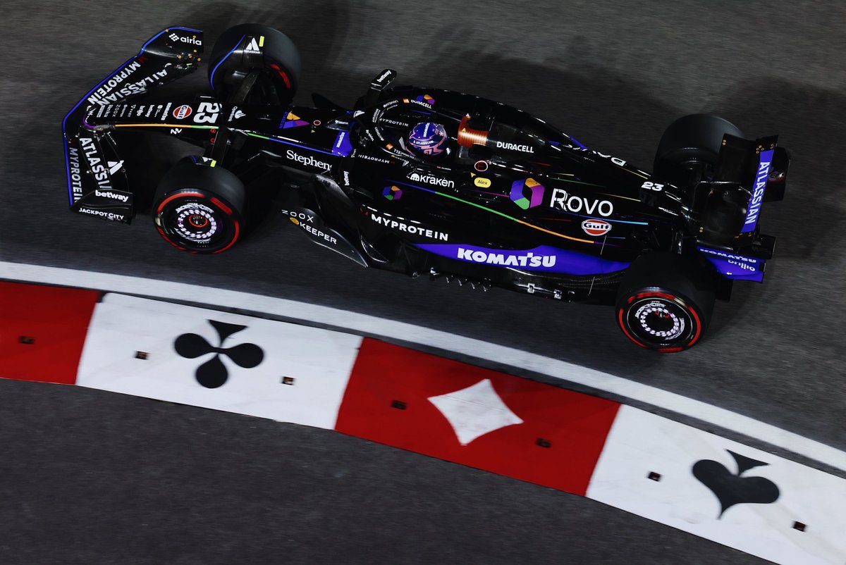 alex_albon's tweet image. Positive &amp;amp; solid start to the weekend. There’s some data to crunch overnight, but looking forward to Quali!✌️