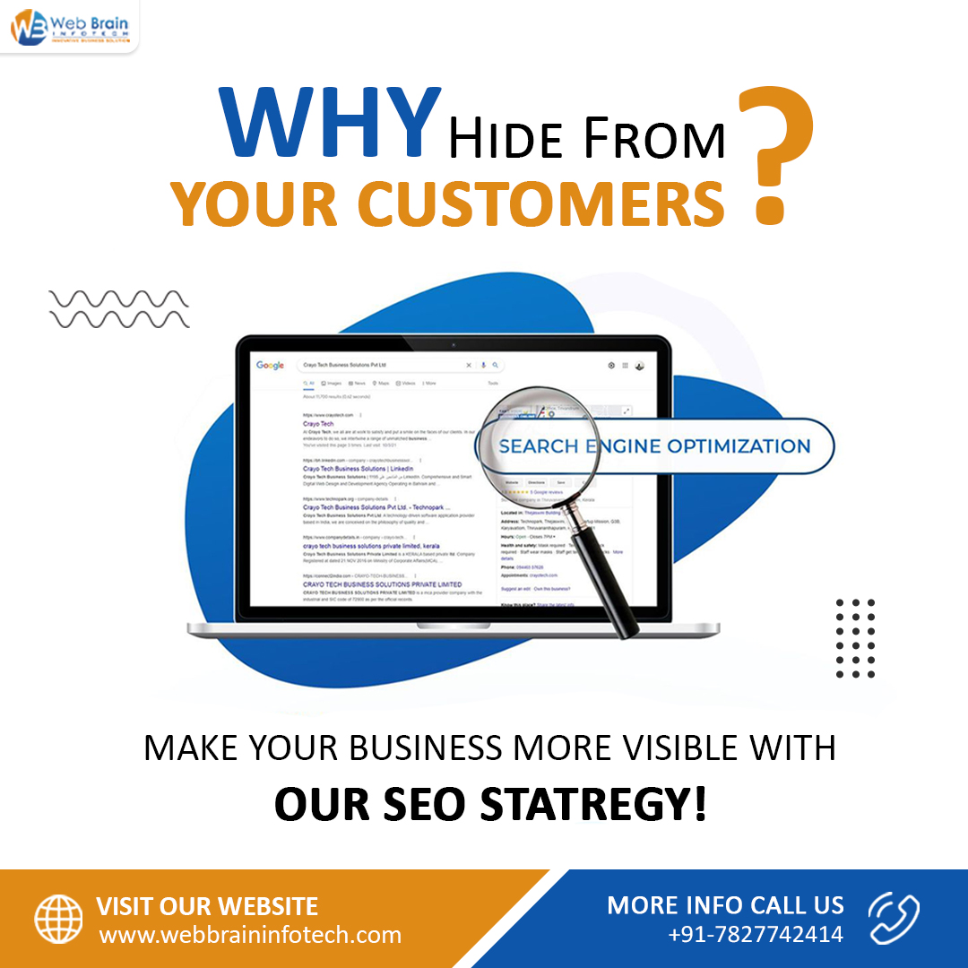 webbraininfo's tweet image. With our powerful #SEOStrategy, your #business can reach the right #audience at the right time.

📞 Call us: +91-11-470-51-378
📱 WhatsApp: +91-782-774-2414

Let @webbraininfo take your growth to the next level! 🌐✨

Learn more at webbraininfotech.com/search-engine-…

#SEO #SEOAgency #WBI