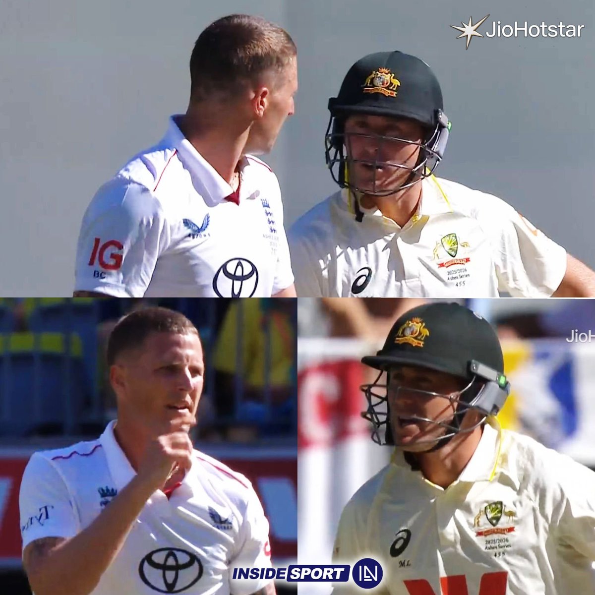 InsideSportIND's tweet image. The Ashes have well &amp;amp; truly begun 🔥

📸: JioHotstar 

#Ashes #Tests #AUSvsENG #Perth #Insidesport #CricketTwitter