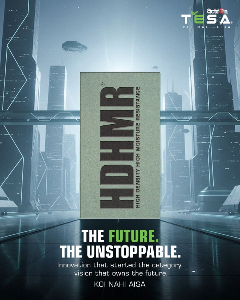 Action TESA HDHMR has redefined the entire Engineered Wood segment. Today, it has become synonymous with both quality and standards. Known as ‘HARA BOARD,’ it is widely imitated—while some copy its appearance, others come up with similar-sounding names.
#ActionTESA #KoiNahiAisa