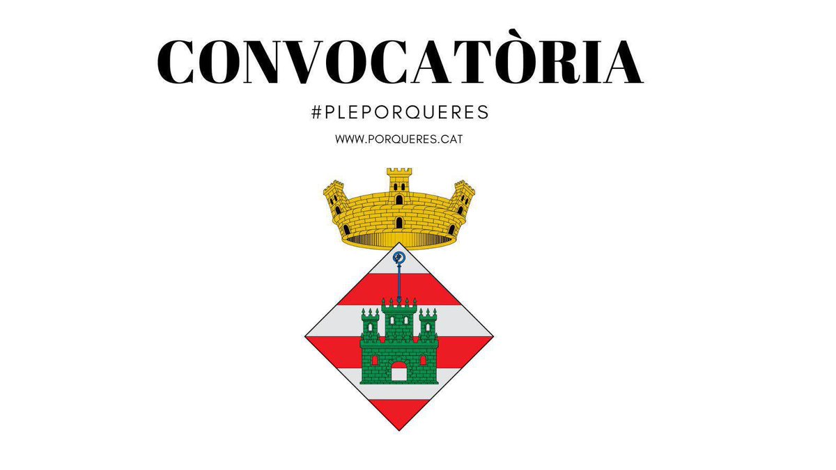 📣 Convocatòria extraordinària del Ple Municipal

🗓 Dilluns, 24 de novembre
⏰ 20.00 h
📍Sala de plens

📝Ordre del dia 👉 porqueres.emunicipis.ddgi.cat/OAC/downloadR/…