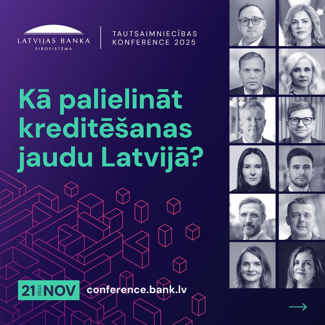 🔴 Seko konferences diskusijām tiešraidē - šogad tā veltīta jautājumam, kā palielināt kreditēšanas jaudu Latvijā.

Sākam plkst. 10!

youtube.com/live/BL6_BetrQ…