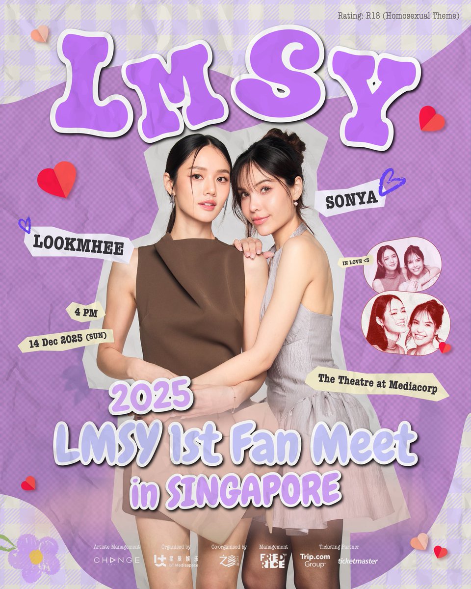 Lookmheewang's tweet image. Thailand’s super lovable duo “Lookmhee &amp;amp; Sonya — LMSY” are finally coming to Singapore to meet all the Besties! 🩵💛

Their chemistry in “Affair” and “Harmony Secret” is chef’s kiss, and their real-life soulmate vibes just make everyone fall even more in love with them. 🫶✨…